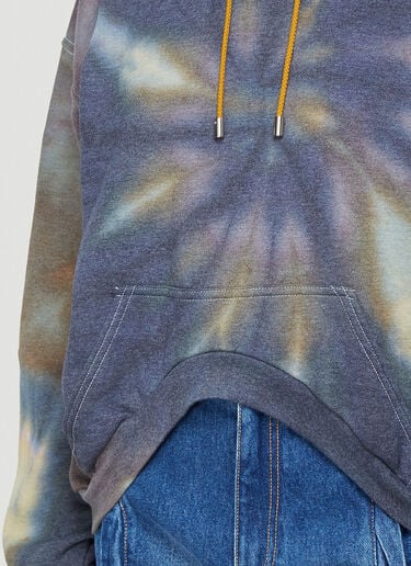 Round Hem Hooded Sweatshirt Collina Strada Round Hem Hooded Sweatshirt Blue cst0241007