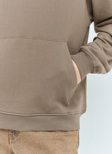 Dime Cursive French Hooded Sweatshirt Brown dmt0157004