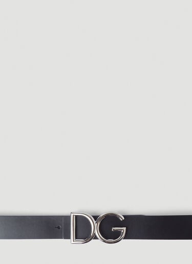 Dolce & Gabbana 徽标铭牌腰带 黑色 dol0145021
