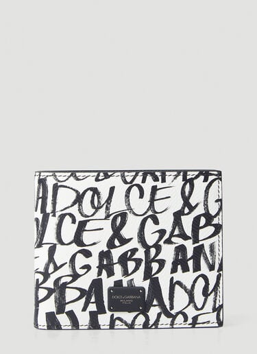 Dolce & Gabbana [그래피티] 프린트 반지갑 화이트 dol0145027
