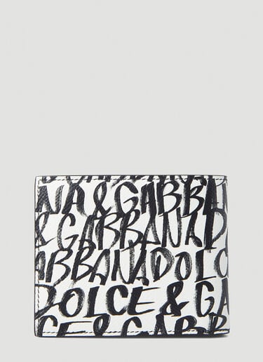 Dolce & Gabbana [그래피티] 프린트 반지갑 화이트 dol0145027