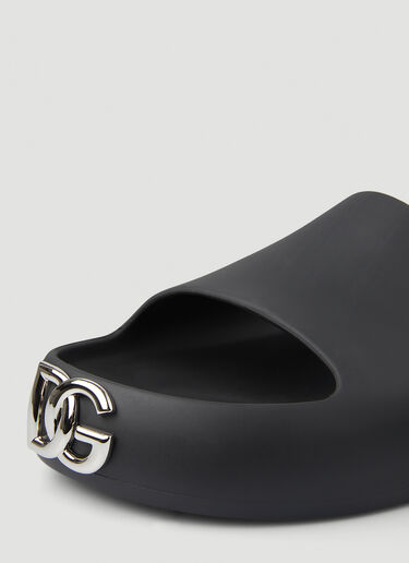 Logo Plaque Slides Dolce & Gabbana Logo Plaque Slides Black dol0148017