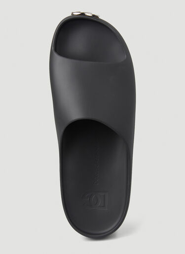 Logo Plaque Slides Dolce & Gabbana Logo Plaque Slides Black dol0148017