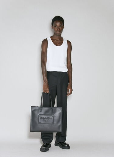 Dolce & Gabbana エンボスロゴ トートバッグ ブラック dol0153015