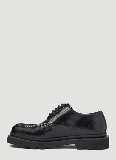 Dolce & Gabbana 磨砂皮革德比鞋 黑 dol0154008