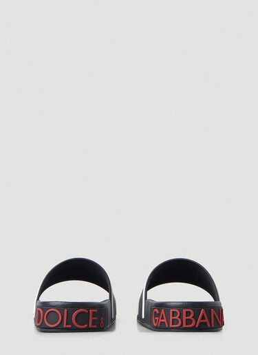 Dolce & Gabbana 로고 엠보싱 슬라이드 블랙 dol0245035