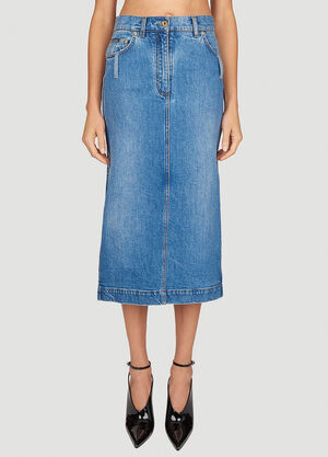 Dolce & Gabbana Denim Midi Skirt Blue dol0254003