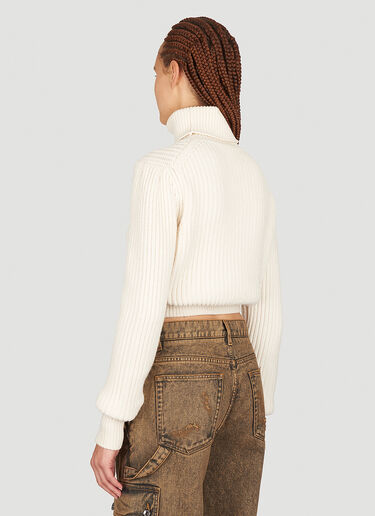 Dolce & Gabbana Crop Rib Sweater Cream dol0254009
