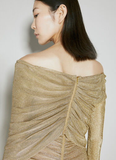 Lurex Mesh Midi Dress Dolce & Gabbana Lurex Mesh Midi Dress Gold dol0254018