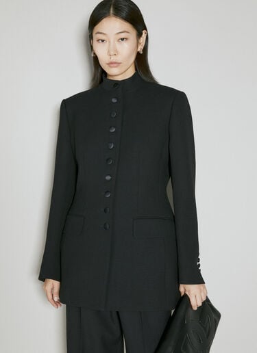 Long Single-Breasted Wool Cady Jacket Dolce & Gabbana Long Single-Breasted Wool Cady Jacket Black dol0254022