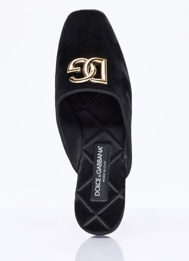 天鹅绒穆勒鞋 Dolce & Gabbana 天鹅绒穆勒鞋 黑色 dol0258006