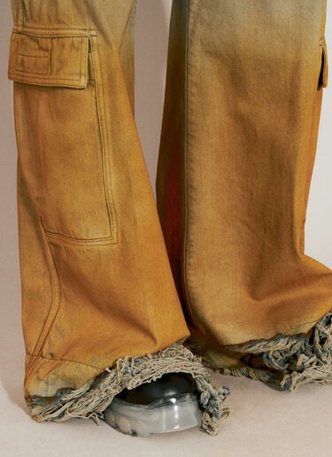 Rick Owens DRKSHDW 더블 카고 점보 벨라스 진 오렌지 drk0156001