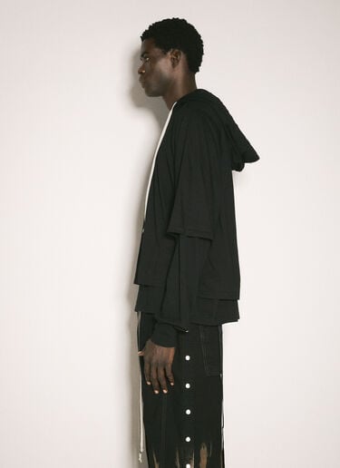 Rick Owens DRKSHDW Hustler Hooded T-Shirt Black drk0158007