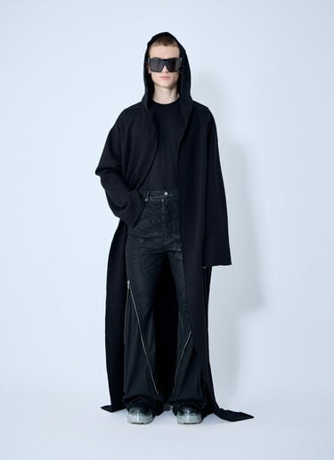 Rick Owens DRKSHDW Dragging Hood Gimp Sweatshirt Black drk0160013