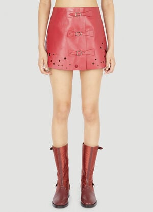 Durazzi Milano Cut Out Mini Skirt Red drz0252012