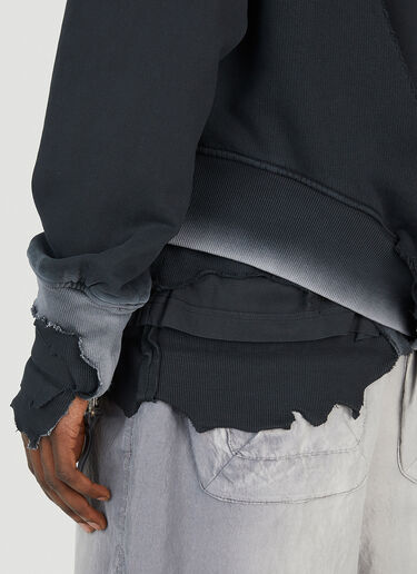 Diesel S-스트라후프 후드 스웨트셔츠 블랙 dsl0152028