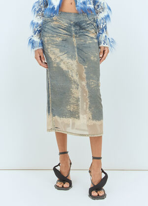 Diesel De-Pra-Mini-Fsf Midi Skirt Blue dsl0258005