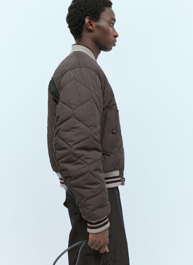 Quilted Zip Bomber jacket Dries Van Noten Quilted Zip Bomber jacket Brown dvn0154007