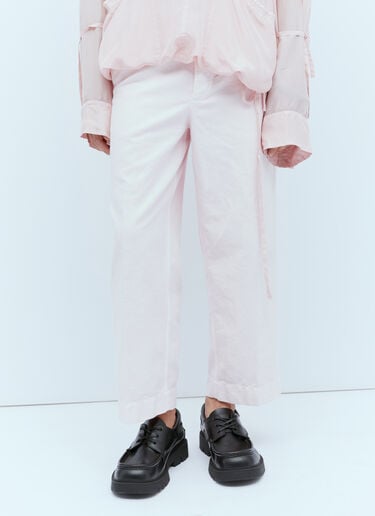 斜纹布工装裤 Dries Van Noten 斜纹布工装裤 粉色 dvn0154009