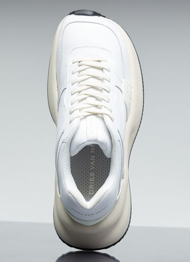 厚底皮革运动鞋 Dries Van Noten 厚底皮革运动鞋 白色 dvn0154033