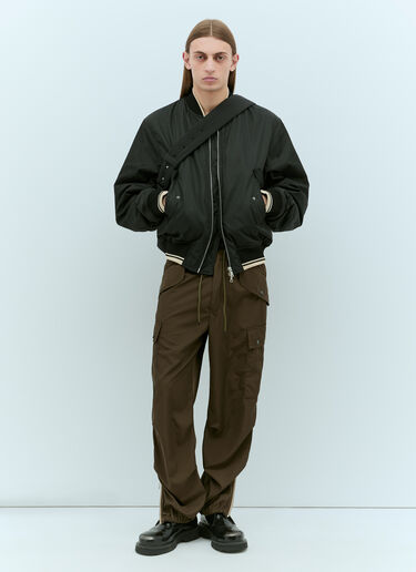 Contrast Trims Bomber Jacket Dries Van Noten Contrast Trims Bomber Jacket Black dvn0156004