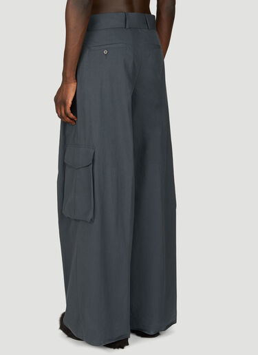 와이드 벨트 장식 팬츠 Dries Van Noten 와이드 벨트 장식 팬츠 그레이 dvn0156010