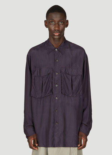 Patch Pockets Silk Shirt Dries Van Noten Patch Pockets Silk Shirt Purple dvn0156016