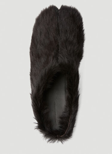Dries Van Noten Pony Hair Platform Clogs Dark Brown dvn0156034