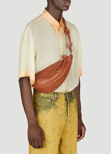 Dries Van Noten 매듭진 가죽 크로스바디 백  브라운 dvn0156042