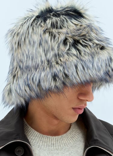 Faux-Fur Bucket Hat Dries Van Noten Faux-Fur Bucket Hat Grey dvn0158030
