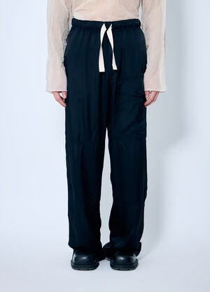 Dries Van Noten 새틴 팬츠  네이비 dvn0160001
