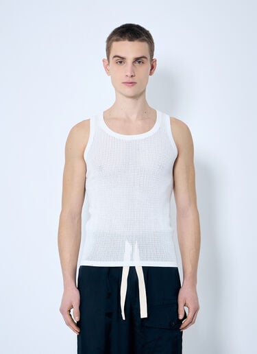 Dries Van Noten Merit Knit Tank Top White dvn0160019