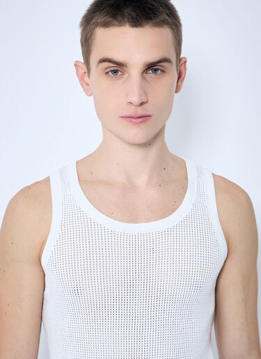 Dries Van Noten Merit Knit Tank Top White dvn0160019