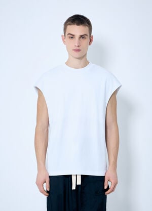 Dries Van Noten 드롭 숄더 티셔츠  화이트 dvn0160020