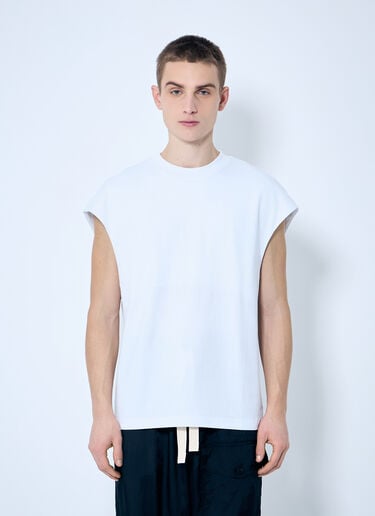 Dries Van Noten 드롭 숄더 티셔츠  화이트 dvn0160020