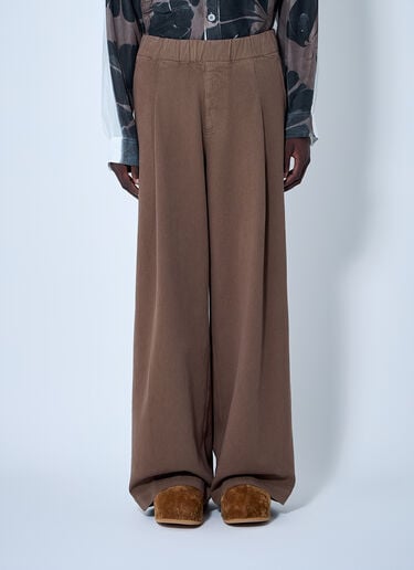 Dries Van Noten 면 팬츠  브라운 dvn0160026