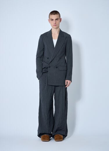 Dries Van Noten 주름진 블레이저  네이비 dvn0160028