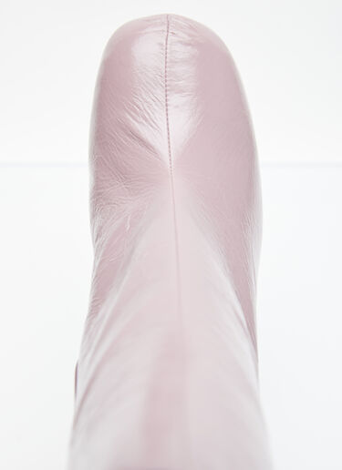 Dries Van Noten 플랫폼 힐 가죽 부츠 라일락 dvn0254035