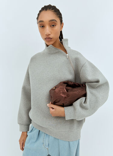 Dries Van Noten 트위스트 금속성 핸드백 브라운 dvn0257006