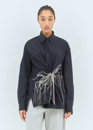 Dries Van Noten 水晶缀饰衬衫 藏蓝色 dvn0258030