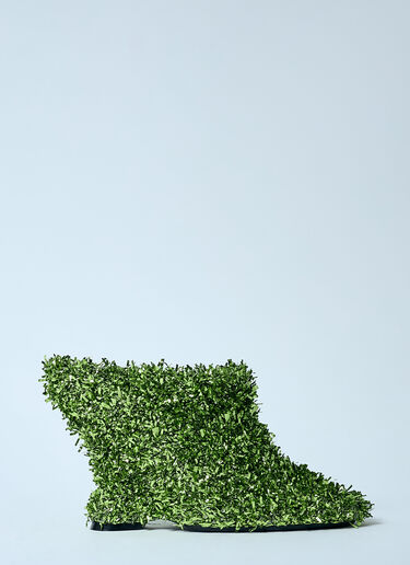 Dries Van Noten 金属坡跟穆勒鞋 绿色 dvn0258031
