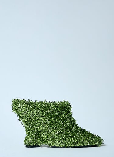 金属坡跟穆勒鞋 Dries Van Noten 金属坡跟穆勒鞋 绿色 dvn0258031