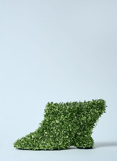 Dries Van Noten 金属坡跟穆勒鞋 绿色 dvn0258031