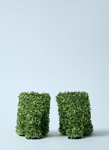 Dries Van Noten 金属坡跟穆勒鞋 绿色 dvn0258031