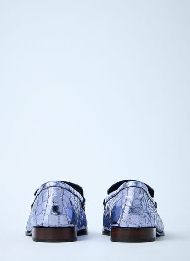 鳄鱼纹压花乐福鞋 Dries Van Noten 鳄鱼纹压花乐福鞋 紫色 dvn0259003