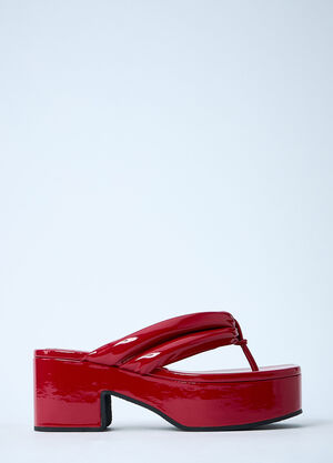 Dries Van Noten 하이샤인 힐 샌들 레드 dvn0259004