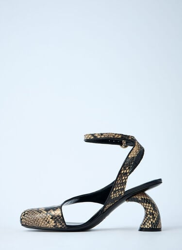 스네이크스킨 무늬 슬링백 힐 Dries Van Noten 스네이크스킨 무늬 슬링백 힐 베이지 dvn0259009