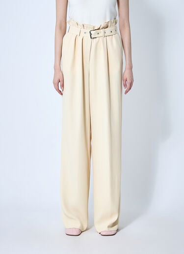 벨티드 팬츠 Dries Van Noten 벨티드 팬츠 크림 dvn0260008