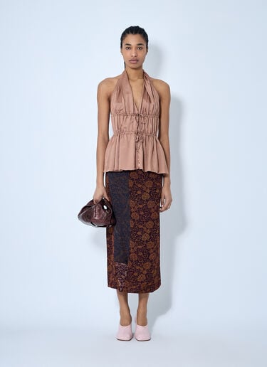 Dries Van Noten Drawstring Halterneck Top Pink dvn0260015
