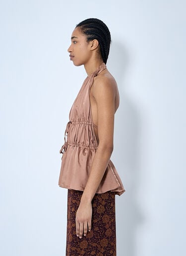 Dries Van Noten Drawstring Halterneck Top Pink dvn0260015